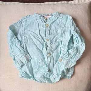 Zara Aqua Button-Down summer Shirt for Kids
